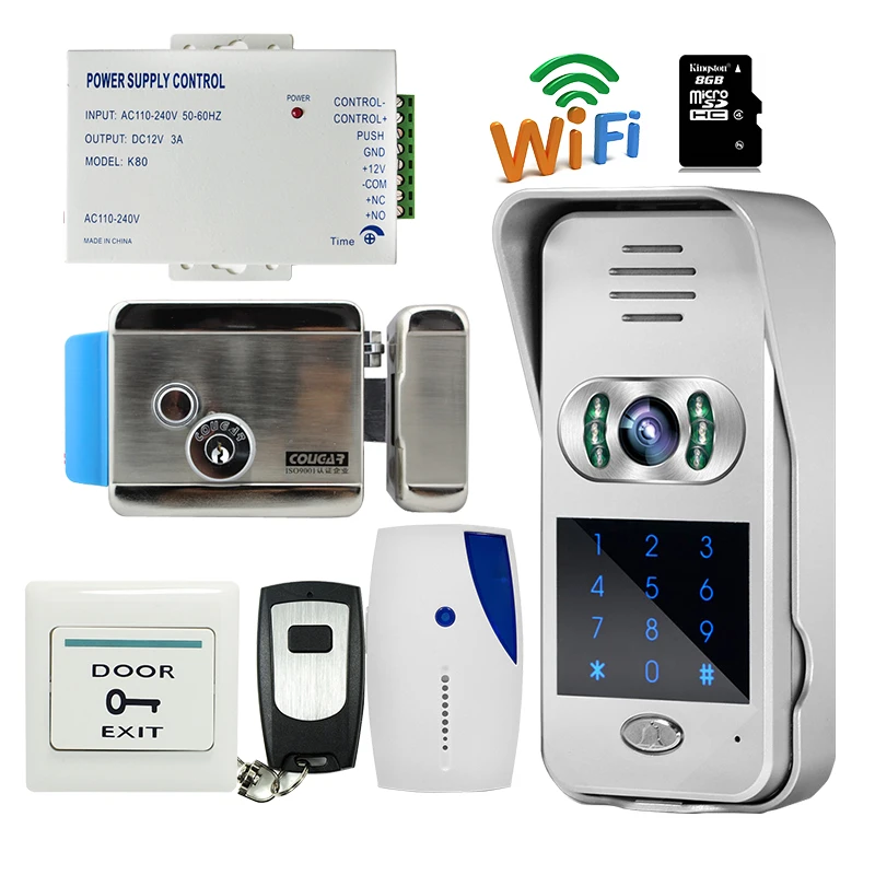 Бесплатная доставка код/клавиатура разблокировка беспроводной Wifi 720P дверной