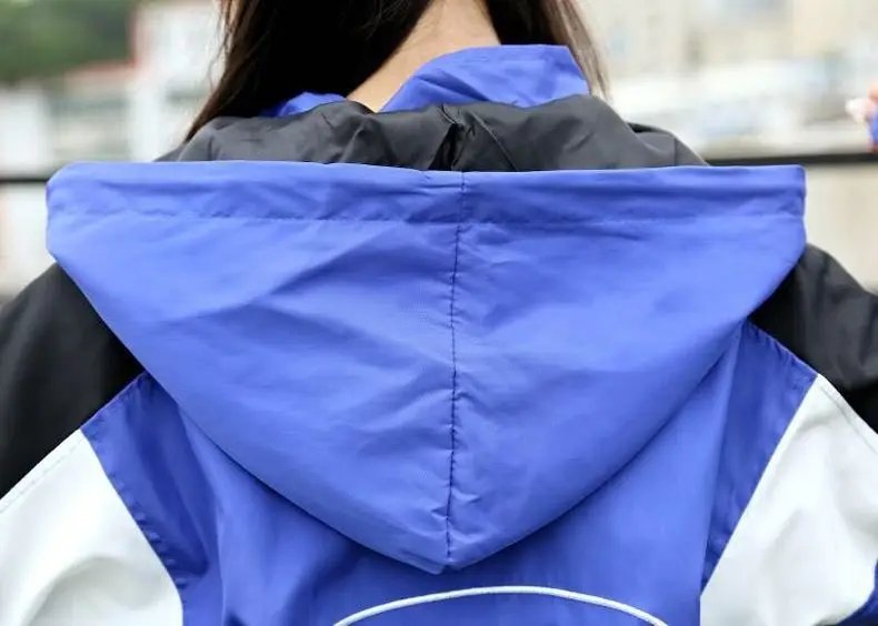 Куртка женская с капюшоном модная Повседневная тонкая ветровка на молнии