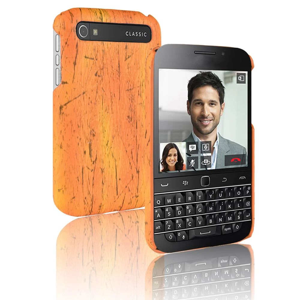Деревянный чехол с узором для Blackberry Q20 Классический деревянным лицевым покрытием