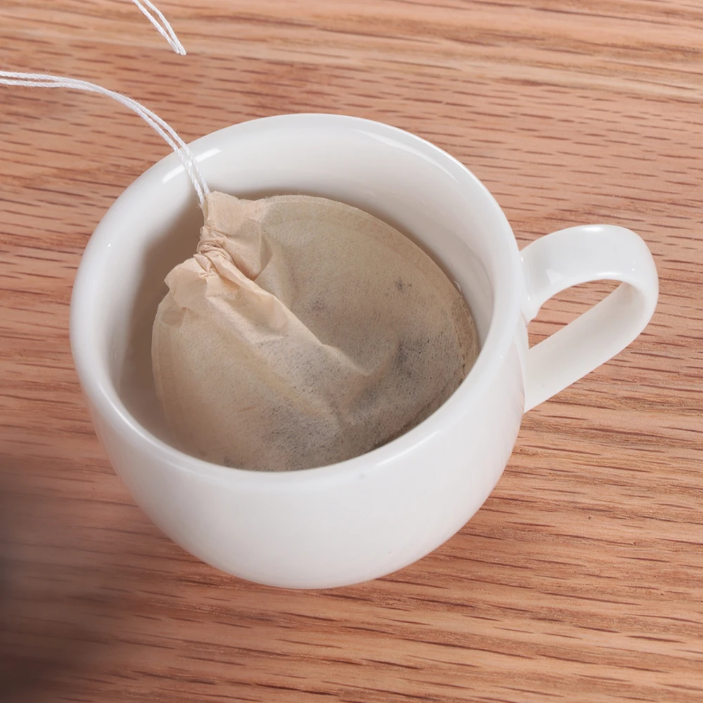 100 шт./упакетиков для чая круглые чайные пакетики пустые ароматизированные