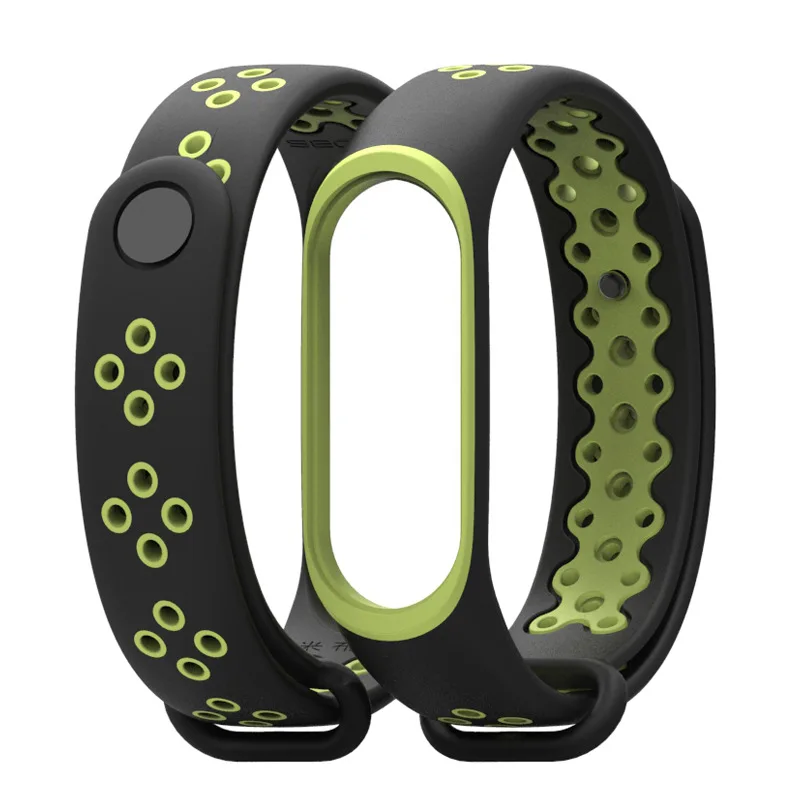 Сменный ремешок для Mi Band 4 3 MiBand силиконовые браслеты Xiaomi смарт браслет двойного