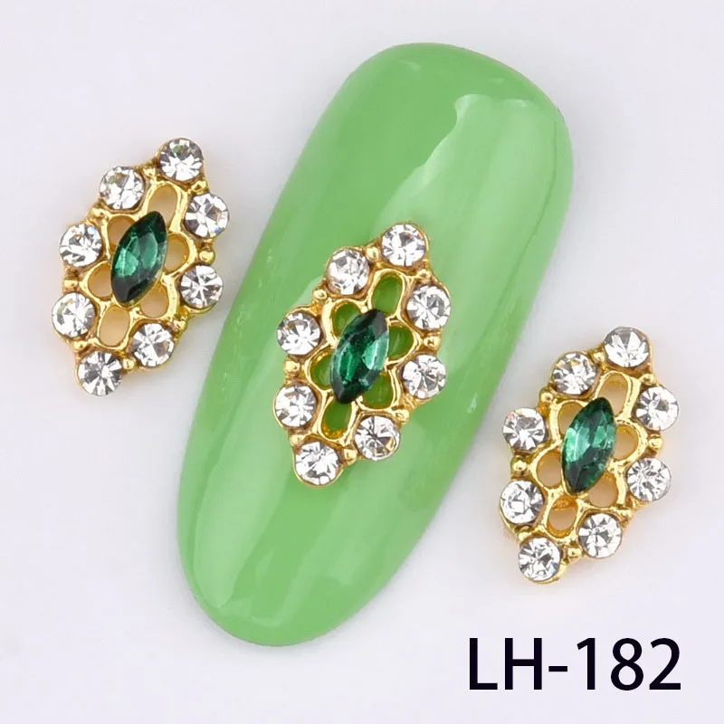 LH-182 10 шт. дизайн ногтей горный хрусталь драгоценный камень серии украшения Корона Роза Рождественская елка 3D Гламурные ногти аксессуары LH178-189 - Цвет: LH-182