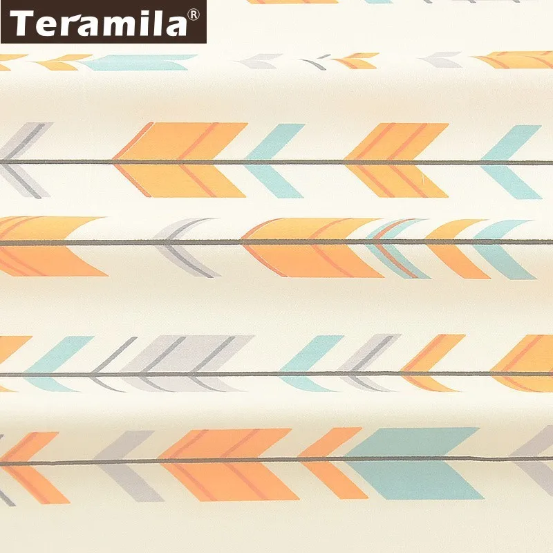 Teramila Arrow Design 100% Cotton Twill Fabric Meter Telas Tissus DIY Quilts Patchwork Bedsheet Curtains Baby Dress Home Textile | Дом и сад