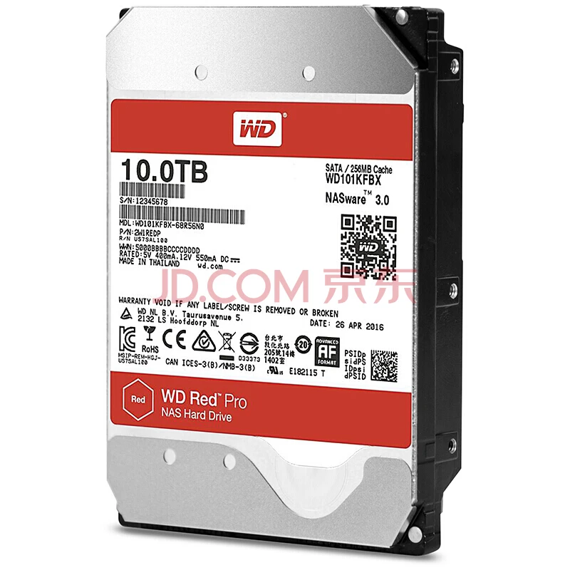 Диск WD RED Pro на 10 ТБ сетевое хранилище для жестких дисков 3 5 дюйма NAS красный 7200