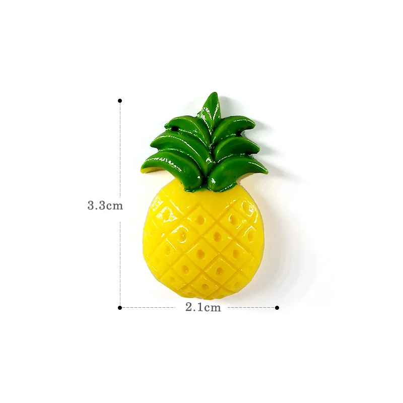 Pineapple Фрукты мангостин Carambola холодильник магнитная доска для записей стикеры смолы холодильник магниты ребенок дома DIY украшения Аксессуары - Цвет: Pineapple