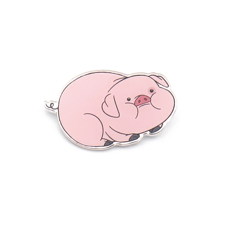 Nengdou Y78 значки животных для одежды свинья значок kawaii значок из мультфильма на рюкзаке акриловые Значки для передачи harajuku аксессуары - Цвет: Y78-10