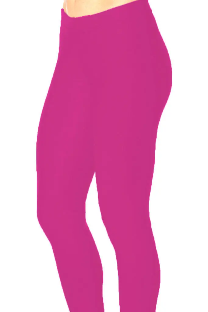 Fuschia Неоновые, королевские, синие, темно-синие, темно-серые, черные, фиолетовые, одноцветные Леггинсы для йоги, обтягивающие, для девочек, для фитнеса, компрессионные колготки, леггинсы - Цвет: Fuschia