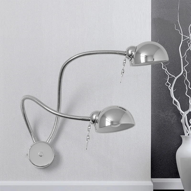 Скандинавский минималистичный светодиодный настенный светильник с 2 дужками для