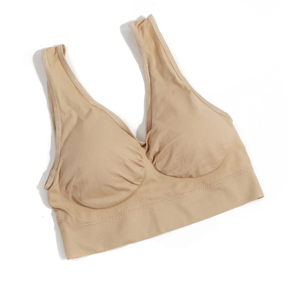 

Plus Size Women Racerback Sports Bra Workout Stretch Tank Top Yoga Padded Vest Cotton Padded Wireless Sport Bras Tops for Female