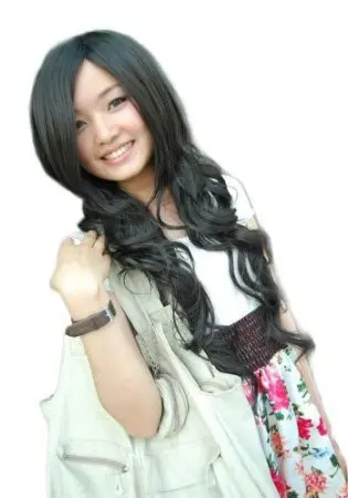 free shiping Fashion & Beautiful Long Face Frame wave Ladies Wig |