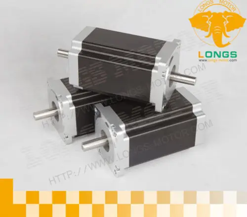 

3pcs Nema 34 Dual shaft stepper motor 1600 oz.in 3.5A CNC 34HS5435C-02B2 -- longs motor