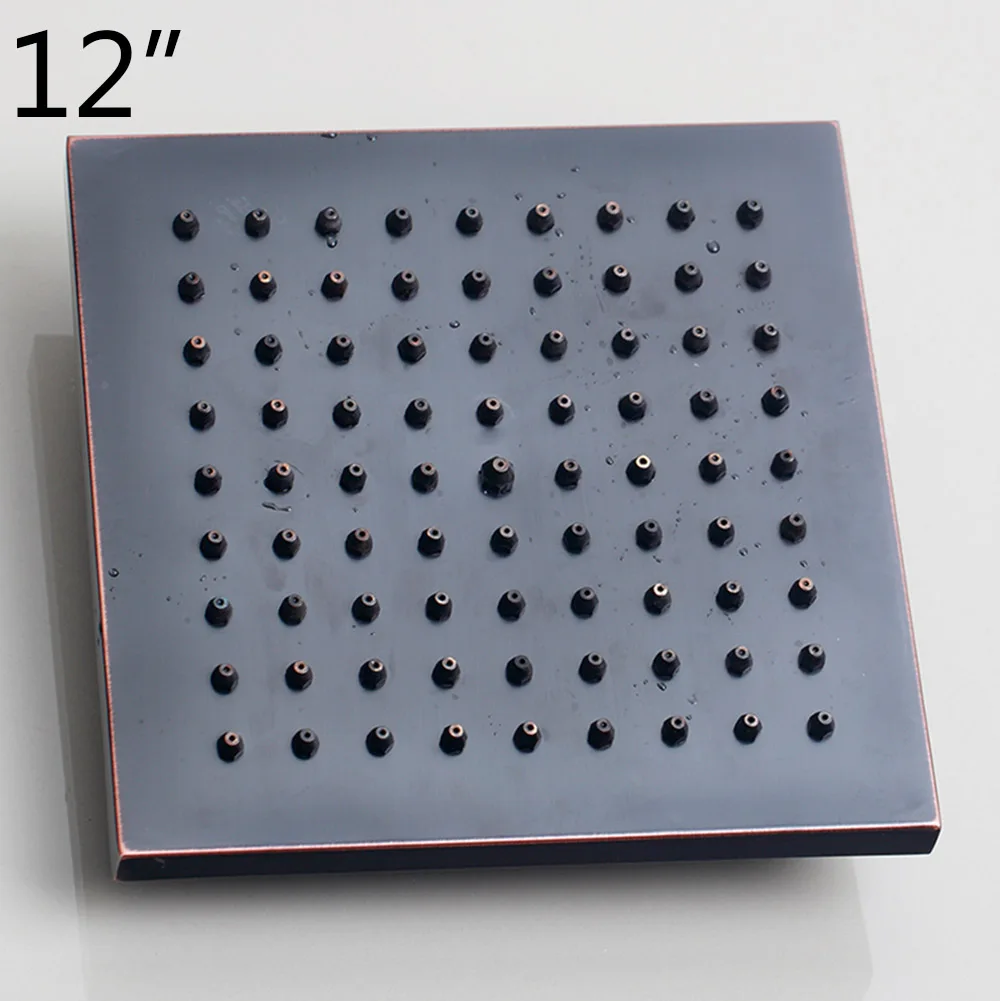 12 inch Shower Set KEMAIDI 8/10/12-дюймовый черный насадки для душа и ручной душ комплекты «дождевой» смеситель для душа в ванную роскошный черный настенный Душ наборы для ванной - Цвет: 12 inch Shower Set