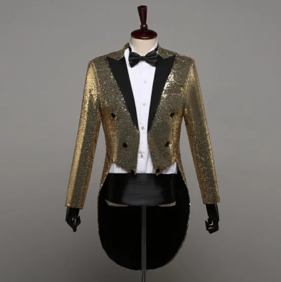 Мода ласточкин хвост светодиодный смокинг светящиеся костюмы vestidos Одежда со светодиодами шоу Мужчины светодиодный одежда танцевальные аксессуары