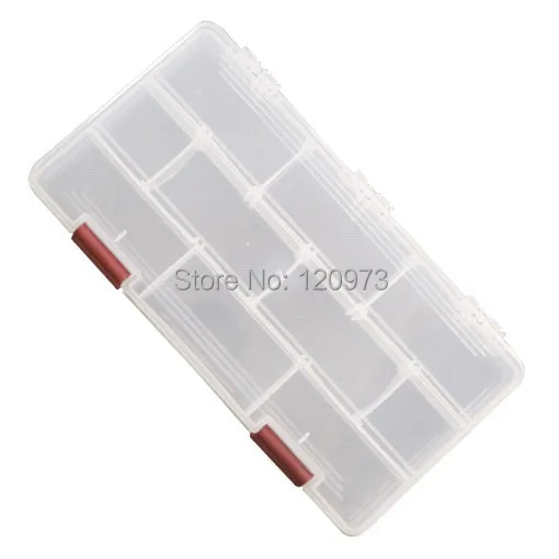 

23.5*13*3.5cm Plastic Fishing Tackle Box Convenient Lure Box Accessories Storage Open Box Bait Case