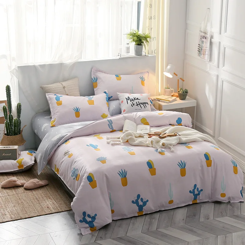 Adult Kids Child Soft Cotton Bed Linen 3/4pcs Bedding Set Quilt Comforter Duvet Cover Single Full Queen King Big Size Bedspreads | Дом и сад