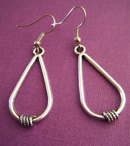 

50Pair Vintage Silvers Earrings Large Oval Hoops Charms Drop/Dangle Earrings For Women Jewelry Gifts Accessories DIY P818