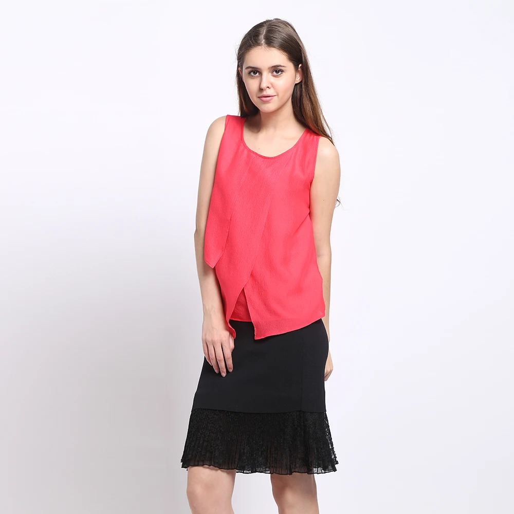 Женская рубашка-креп из натурального шелка лето 100% | одежда