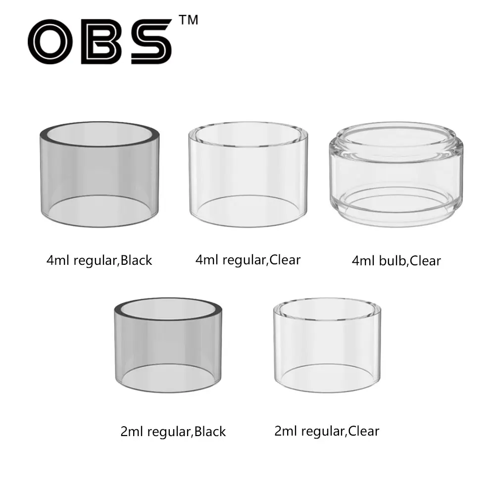 Оригинальные 3 шт. Сменные стеклянные трубки OBS Cube 2 мл/4 мл для комплекта