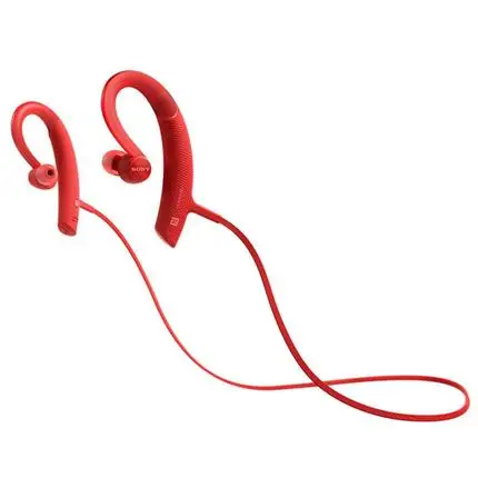 Используется, SONY MDR-XB80BS Водонепроницаемый Bluetooth беспроводной Экстра Бас Спорт в ухо шумоподавление - Цвет: Красный