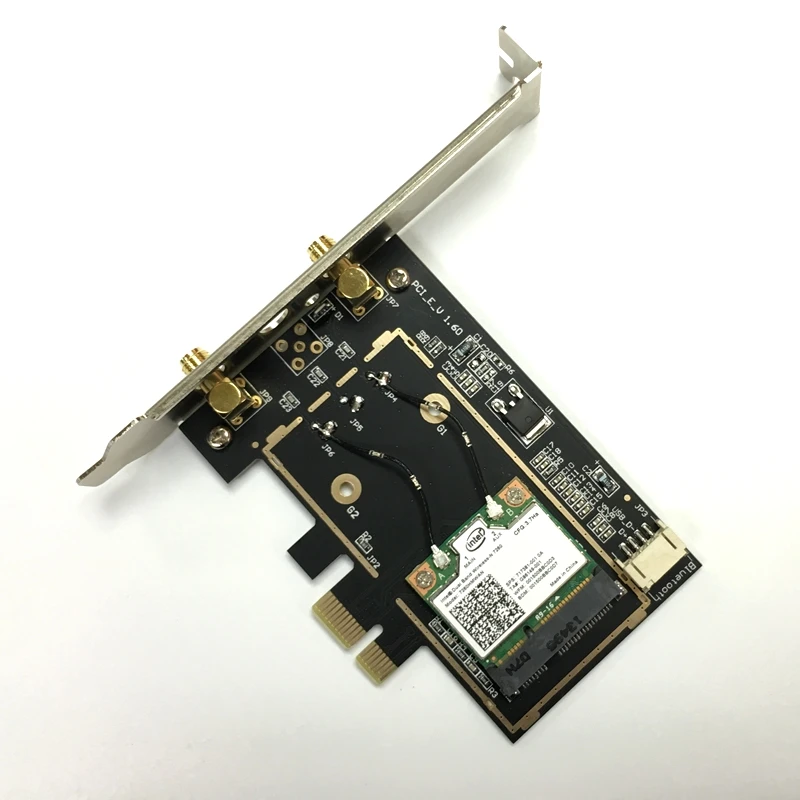 6DB антенны Intel Dual Band Wireless AN 7260 7260AN 7260HMWAN 2 4 & 5G 300M BT4.0 PCI E 1X PCIe WiFi беспроводная карта