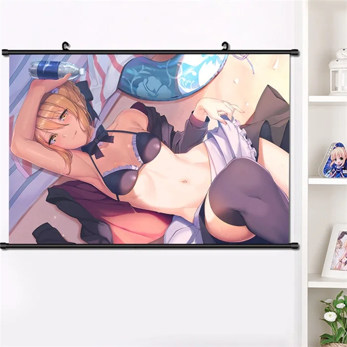 L Японская игра-аниме Fate/stay night Saber Alter FGO настенный Свиток Плакат манга настенные подвесные плакаты украшение дома 40*60 см - Цвет: L