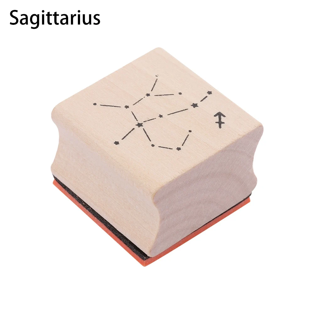 Sagittarius 1 шт. 12 созвездий Деревянный Штамп для скрапбукинга/свадебные пригласительные открытки Декор DIY ручной работы - Цвет: Sagittarius