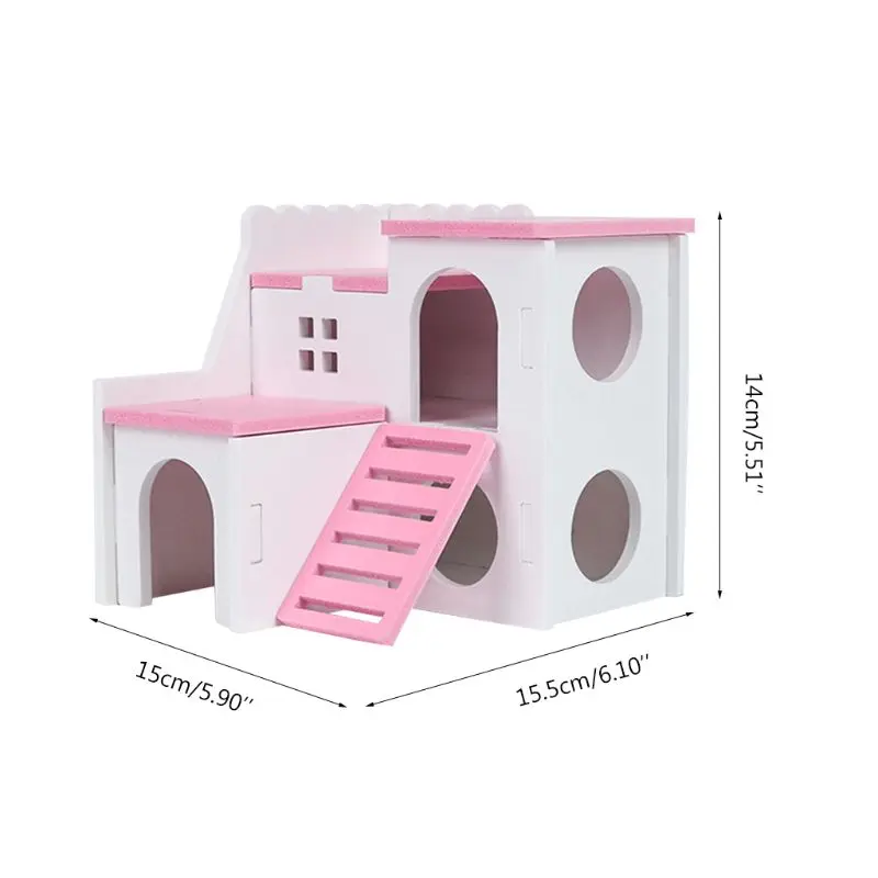 Деревянный дом хомяка Hideout упражнения игрушки мышь крыса маленькие животные жевательные