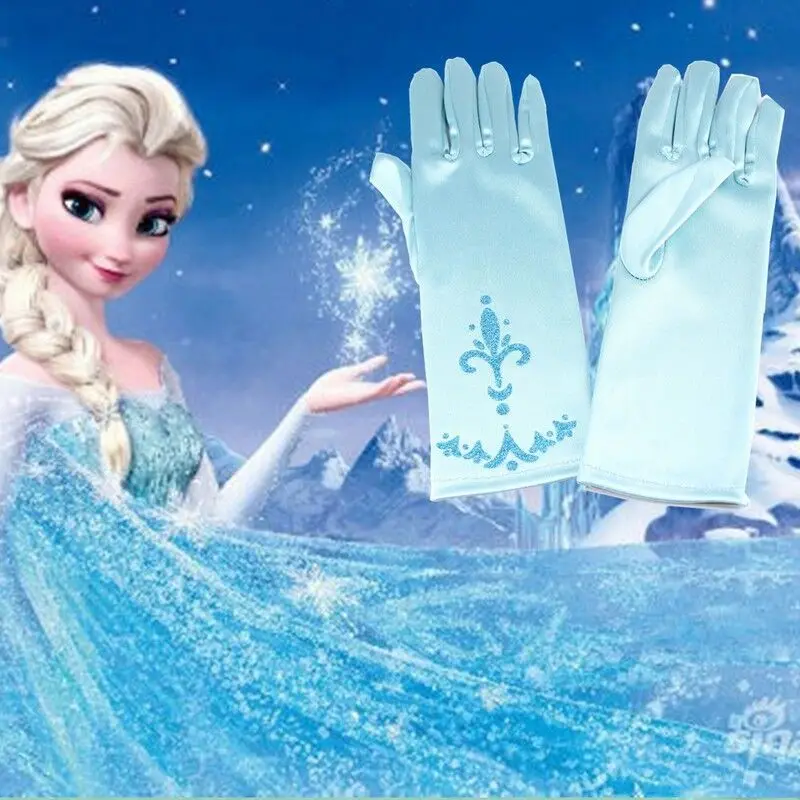 

23CM x 8CM girls cosplay Decorative Gloves Princess Print Gloves girls gift