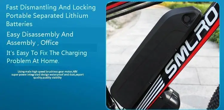 Smlro литиевых Батарея горный электрический велосипед 26 дюймов 48 V 15AH 350 W алюминиевого сплава 27 Электрический горный велосипед Bicicleta Electrica