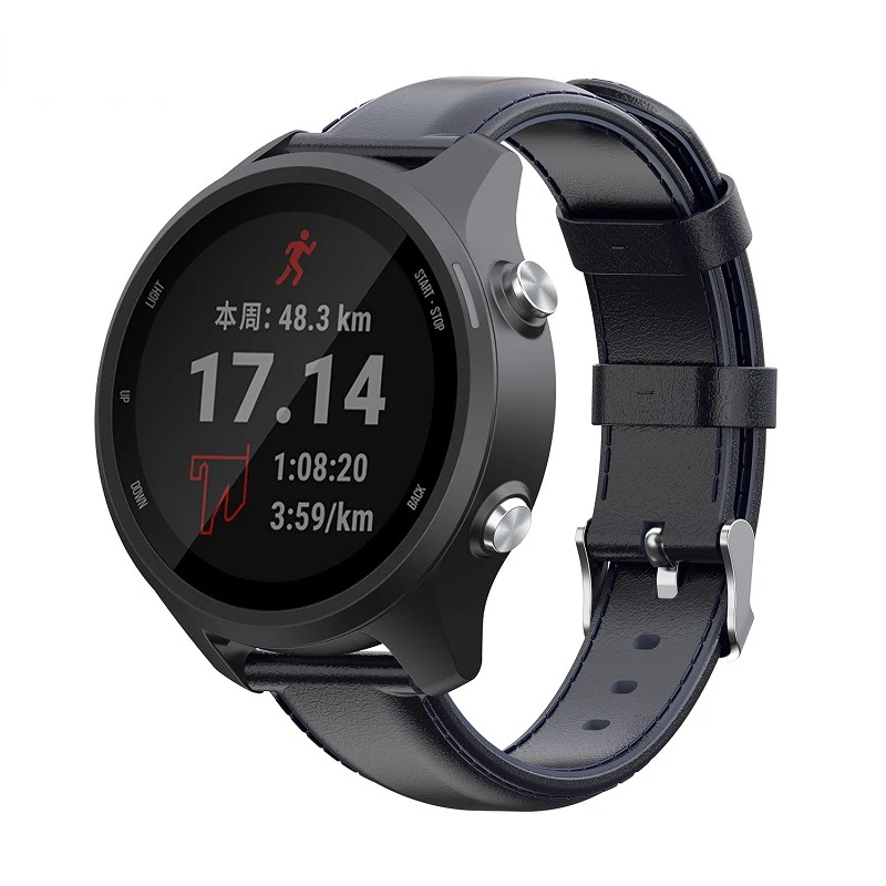 Сменные наручные часы из натуральной кожи для Garmin forerunner 245 645 vivoactive 3 music Smart Watch высокого качества 6,4