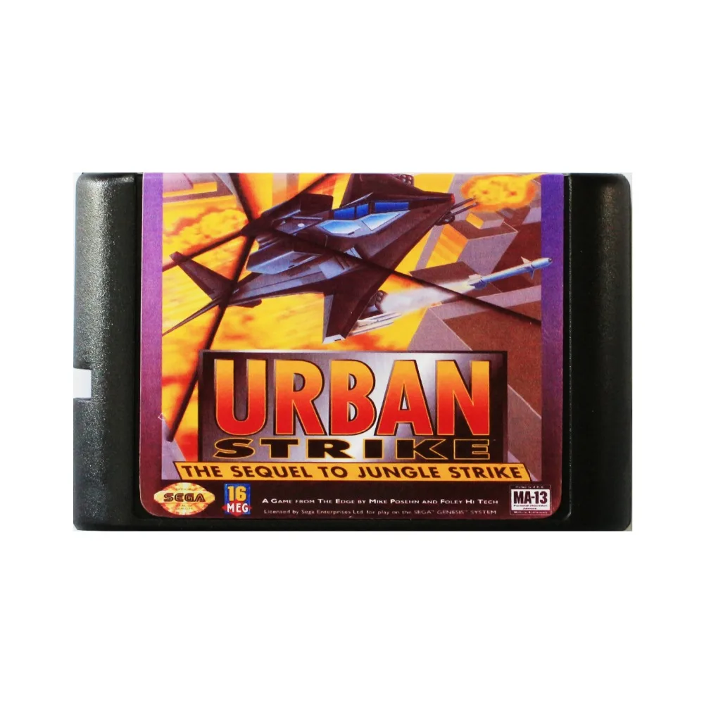 Городской Strike 16 бит MD карточная игра для Sega игры SEGA Mega Drive Genesis|Картриджи| |