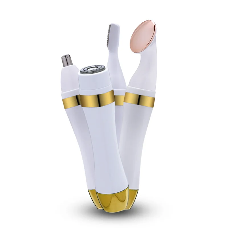 Electric Eyebrow Shaping Knife Multifunctional Facial massage 4 In 1 Nose Repairer Physical Hair Removal Machine Face Massager |