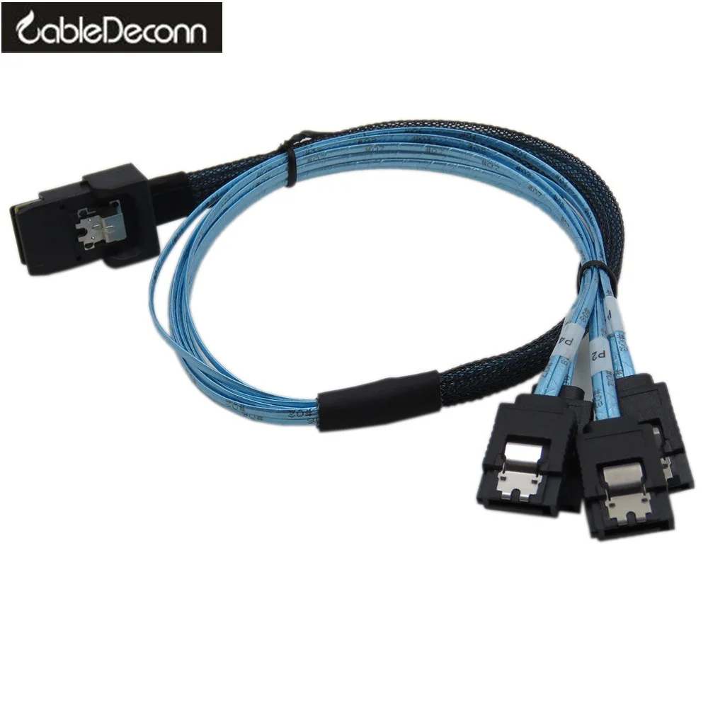 Мини SAS SFF 8087 4i 36P с волокнно Оптической вилкой 7P SATA * 4 защелкой кабель 0 5 1M|sata sata|sata to