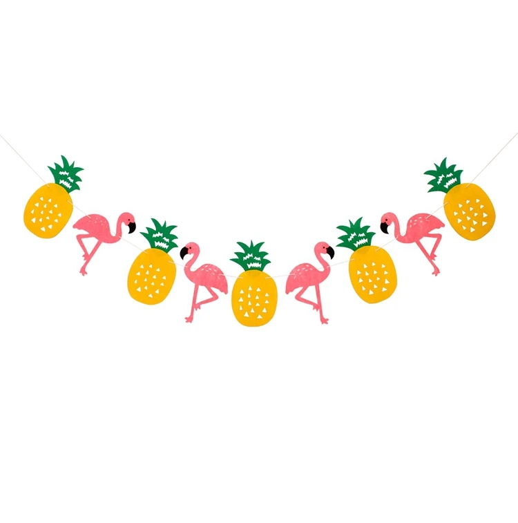 Flamingo Banner E Фламинго свадебное украшение для свадебного торжества украшение стола Фламинго Гавайские аксессуары для вечеринки, дня рождения ребенка - Цвет: Flamingo Banner E