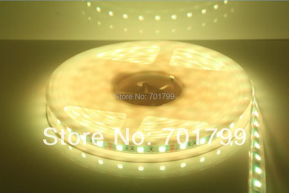 Гибкая светодиодная лента 5050 SMD 5 светодиодов 12 В 60 светодиодов/м 300 белый теплый