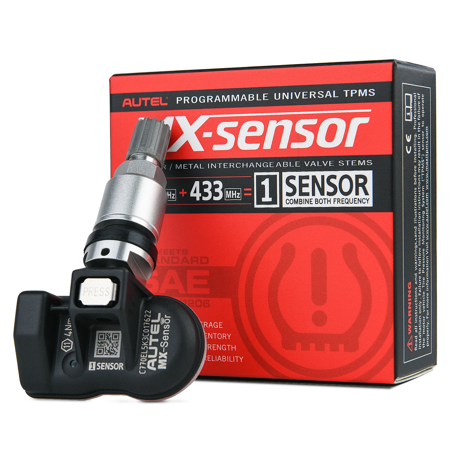 AUTEL 2 в 1 TPMS Датчик 433 315 МГц MX датчик давления шинах контроля автомобильный