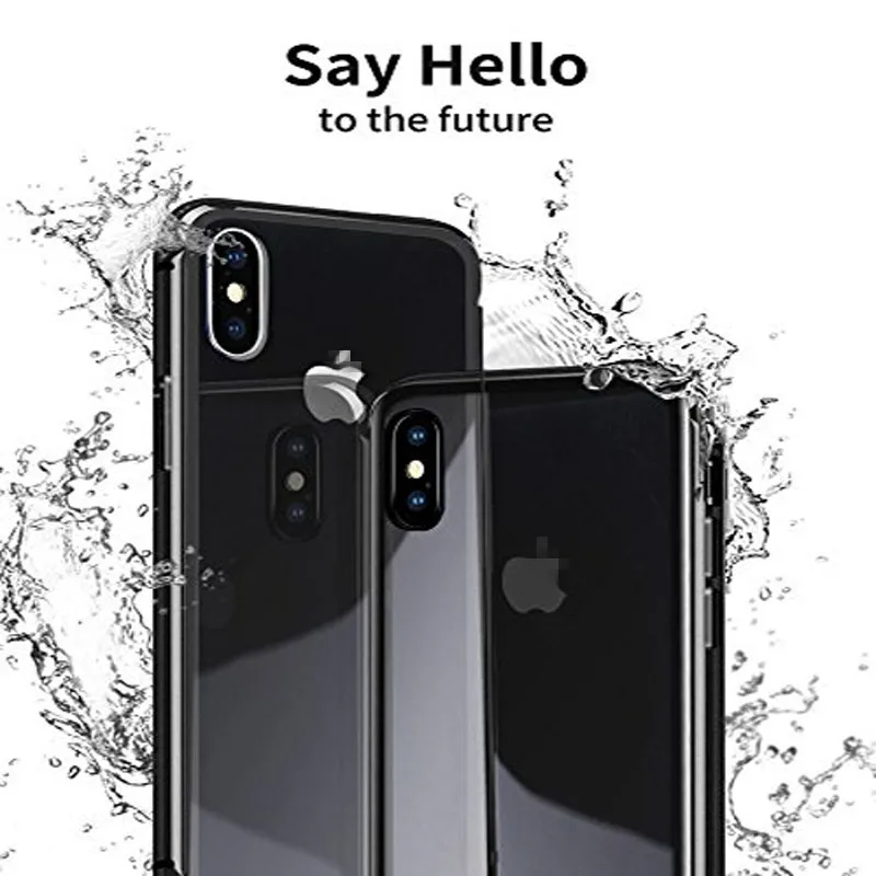 Dorwee Магнитная адсорбции чехол для iPhone X 10 7 металлический магнит закаленное