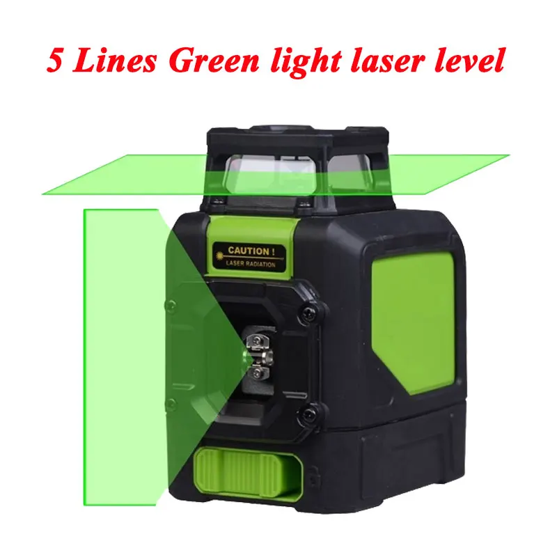 5 lines green light 5 линий красный/зеленый светильник лазерный уровень портативный мини стиль самонивелирующийся 2 линии лазерный уровень метр - Цвет: 5 lines green light