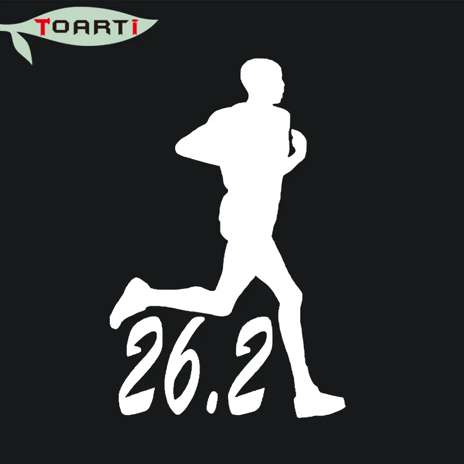 26 2 Marathon Runner виниловая наклейка Diy стикер окна автомобиля для стенок бампера