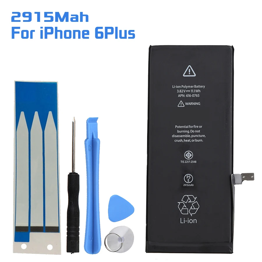 Новинка 2018 аккумулятор для телефона iPhone 6 Plus с реальной емкостью 2915 мАч сменные