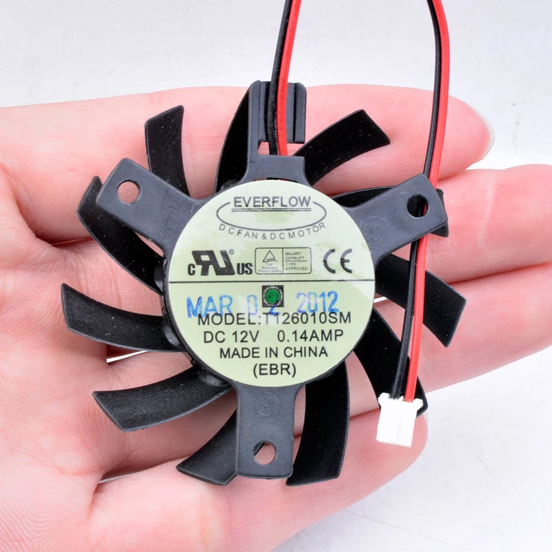 Вентилятор охлаждения видеокарты T126010SM 55 мм DC12V 0.14A 2-линейный