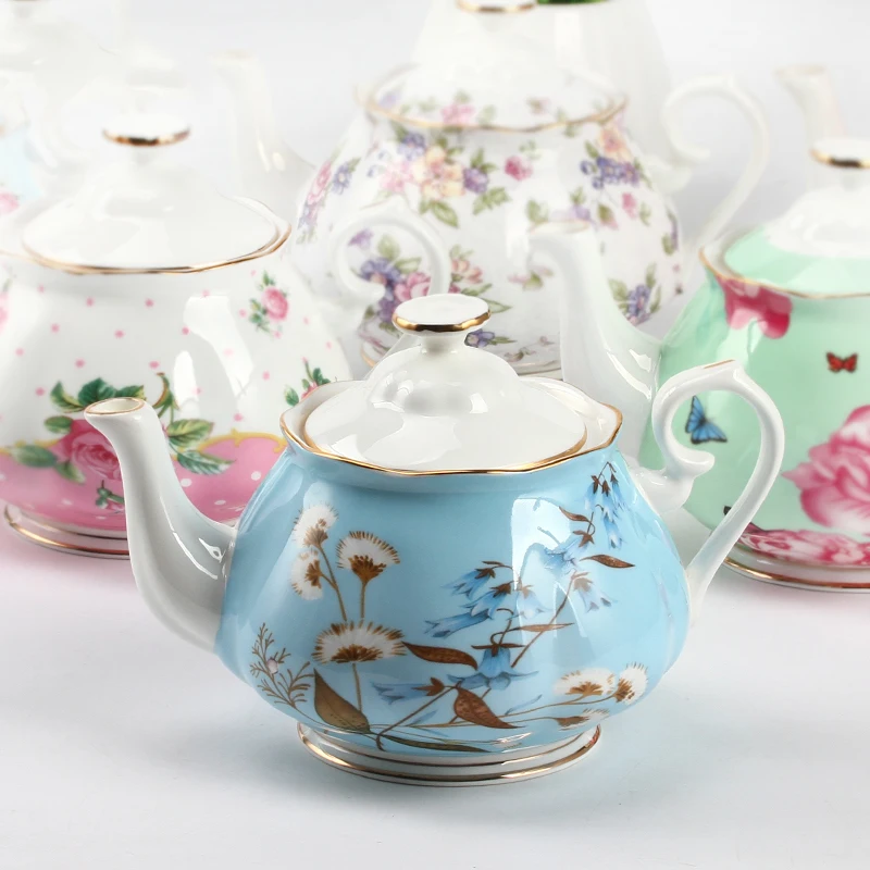 570 ml Fashion Bone china Milk Coffee Pot Ceramic Flower Teapot Rose Pattern Kettle Office Home Drinkware Creative Wedding Gifts | Дом и сад