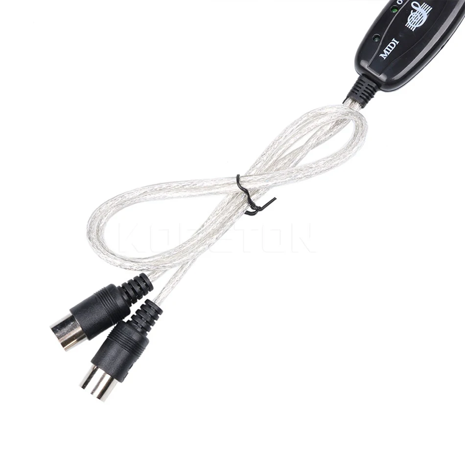 Kebidu клавиатура для ПК адаптер USB IN-OUT MIDI интерфейс Запись музыки конвертер 2 м линия для монтажа музыки MIDI-USB кабель