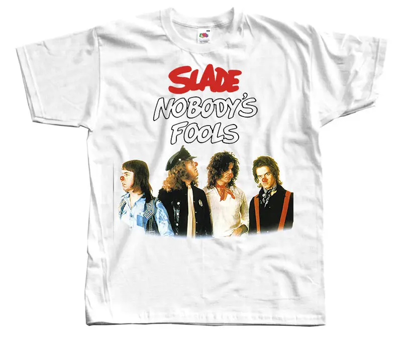 Slade Nobody's Dools Обложка альбома 1976 DTG Футболка (белая) S 5XL с принтом в подарок
