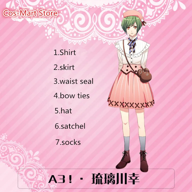 

[STOCK]Anime A3 Rurikawa Yuki Cosplay Fashion Outfit With Cute Style Adult Women Cosplay Costumes Mobile Game Full Set Clothing