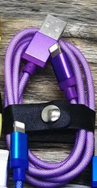 Горячая Распродажа зарядный кабель для huawei Android передачи данных Micro Usb Knit Быстрая зарядка кабель 1-3 м Прямая поставка OFC-Z18 - Цвет: Purple for Iphone