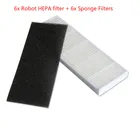 6x робот HEPA фильтр + 6x губчатые фильтры, сменные фильтры для пылесоса kitel, kt 519, kt519, Robotisc