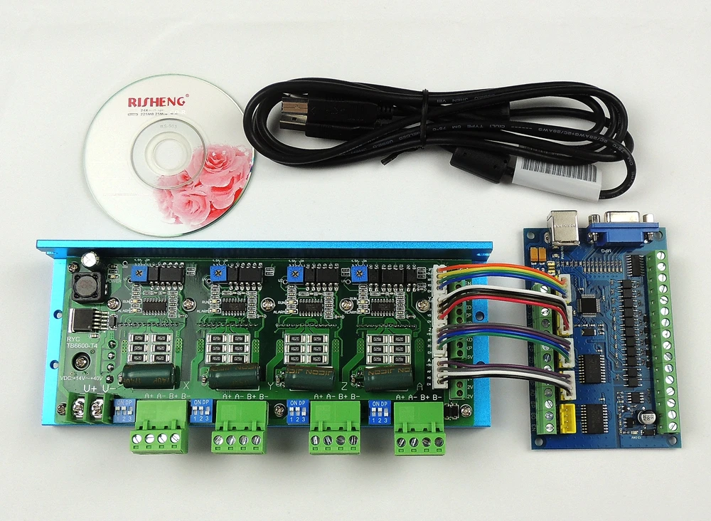 MACH3 USB CNC 5 осей 100 кГц Гладкий Степпер карта управления движением breakout board + TB6600 4 оси
