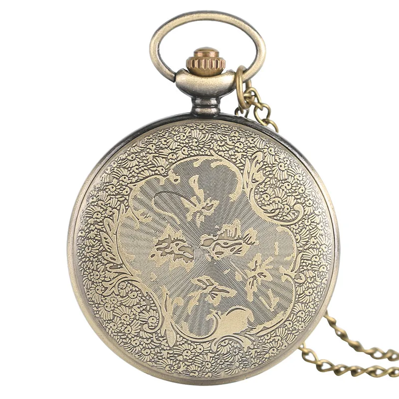 

Vintage Copper Hollow Cancer Quartz Pocket Watch Half Hunter Steampunk Fashion Gift Bronze Crab Cute Children Necklace Pendant