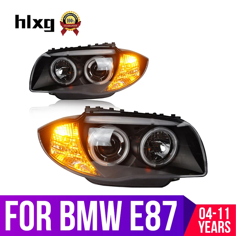Hlxg из 2 предметов стайлинга автомобилей для BMW E87 светодиодный фар 2004 2011 фара ДРЛ
